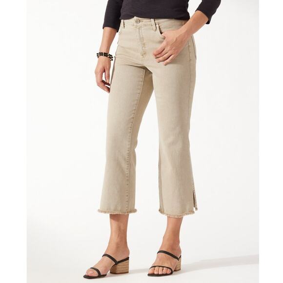 Tommy Bahama  Sea Glass High Rise Kick Flare Jeans Size Sandstone Wash Size 12 - Picture 1 of 12